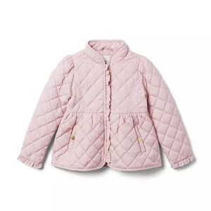 Janie and Jack Light Pink Quilted Puffer Jacket